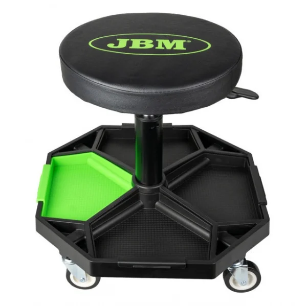 Jbm 54583 sgabello pneumatico con ruote - dettaglio 1