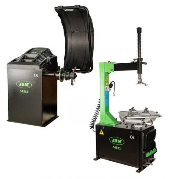Jbm serie583 kit smontagomme semiautomatico ed equilibratrice digitale - dettaglio 1