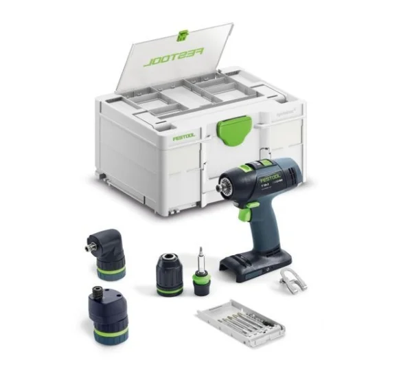 Festool t18+3 basic-set trapano avvitatore brushless 18 v senza batterie con accessori 578828 - dettaglio 1