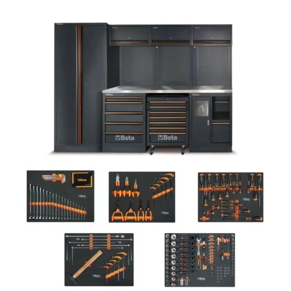 Beta C45PRO 2.0 X/267UT Combinazione arredo officina con assortimento 267 Pz. 045009157 - 045009157