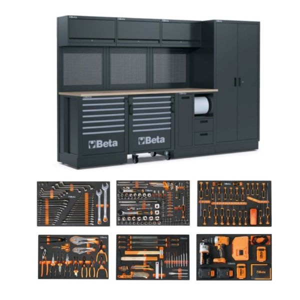 Beta RSC50 2.0 FW/411UT Combinazione arredo officina con assortimento 411 Pz. 050001098 - 050001098