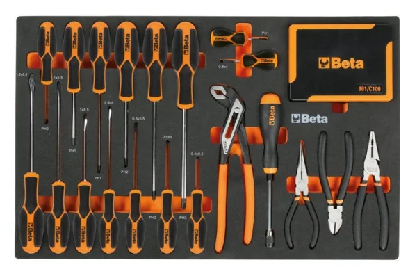 Beta 024004036 cassettiera antracite 7 cassetti con assortimento utensili 224 pz. - dettaglio 5