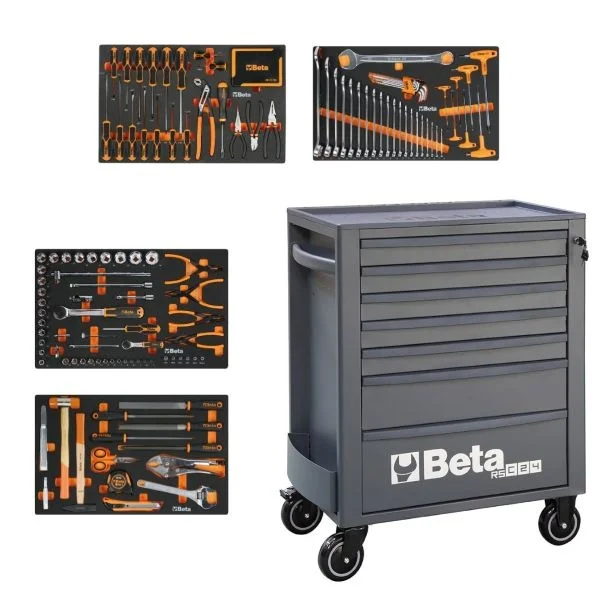 Beta 2400 RSC24/7-VIS/A Cassettiera antracite 7 cassetti con assortimento utensili 224 Pz. 024004036