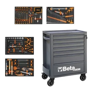 Beta 2400 RSC24/7-VIS/A Cassettiera antracite 7 cassetti con assortimento utensili 224 Pz. 024004036 - 024004036