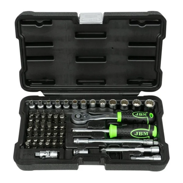 Jbm 54140 set utensili con bussole esagonali 1/4" 56 pz. - dettaglio 1