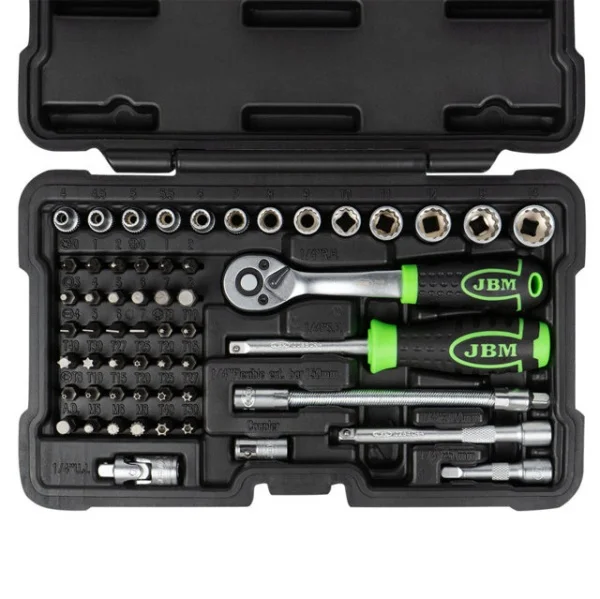 Jbm 54140 set utensili con bussole esagonali 1/4" 56 pz. - dettaglio 3