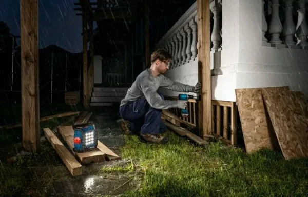 Bosch faro da cantiere 1500 lumen senza batterie gli18v-1500 pro cod. 06014a8000 - dettaglio 2