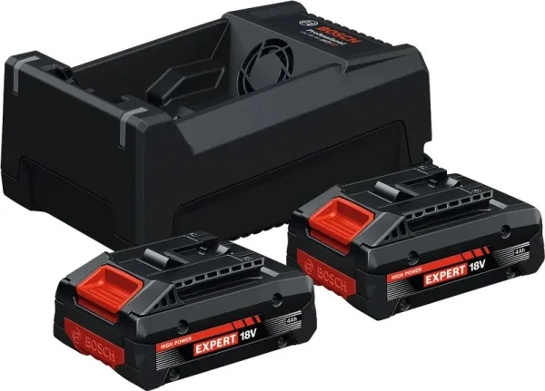 Bosch set 2 batterie 18 v 4,0 ah e caricabatterie cod. 1600a0373j - dettaglio 1