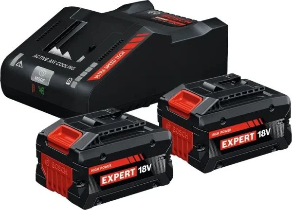 Bosch set 2 batterie 18 v 8,0 ah e caricabatterie cod. 1600a0373t - dettaglio 1