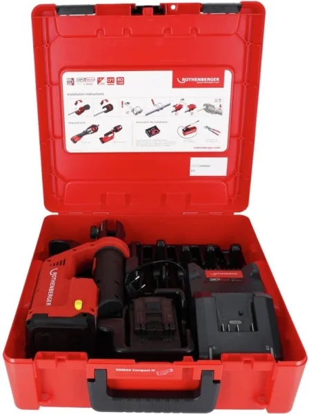 Rothenberger romax compact iii ampshare basic set pressatrice elettroidraulica 19 kn a batteria 1000004267 - dettaglio 1