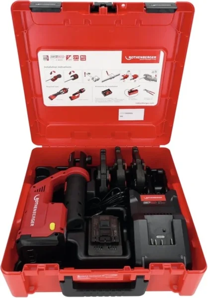 Rothenberger romax compact iii ampshare pressatrice elettroidraulica 19 kn set ganasce sv a batteria 1000004276 - dettaglio 1
