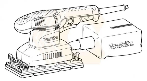 Disegno levigatrice orbitale Makita BO3711