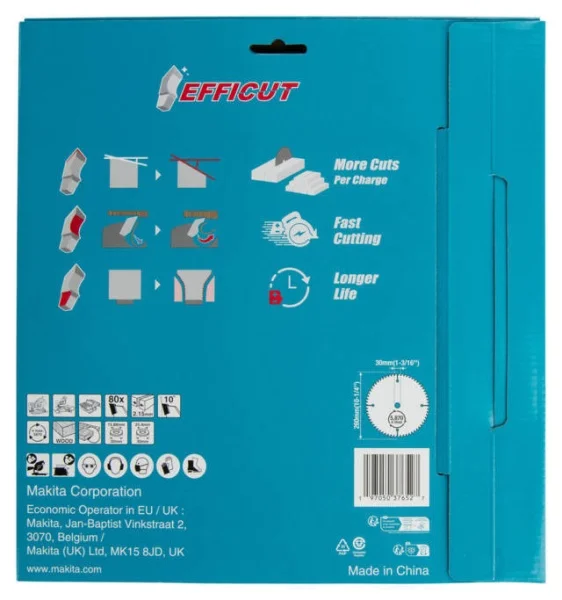 Makita lama tct efficut 260x30 mm 80 denti per legno e-29577 - dettaglio 5