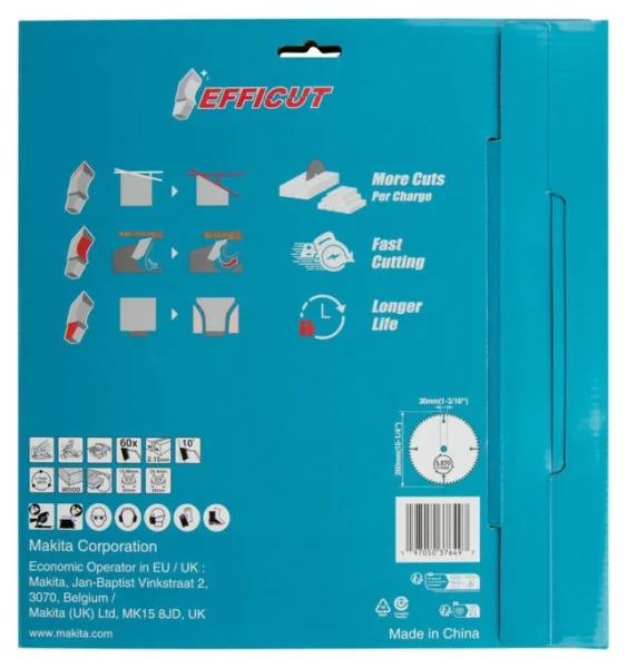 Makita lama tct efficut 260x30 mm 60 denti per legno e-29549 - dettaglio 5
