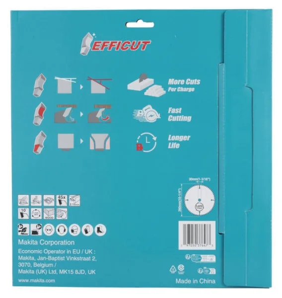 Makita lama tct efficut 260x30 mm 45 denti per legno e-27763 - dettaglio 5