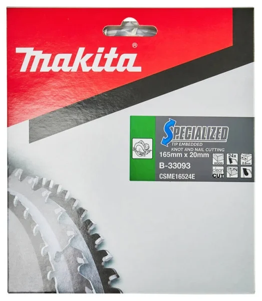Makita lama tct specialized per sega circolare 165x20 mm 24 denti b-33093 - dettaglio 2