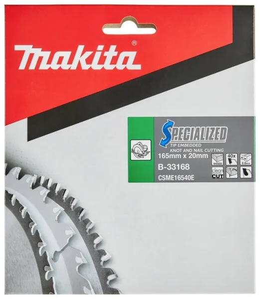 Makita lama tct specialized per sega circolare 165x20 mm 40 denti b-33168 - dettaglio 2