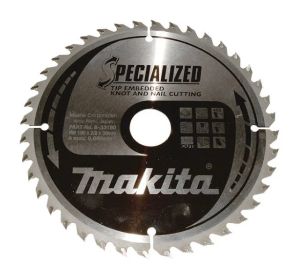 Makita lama tct specialized per sega circolare 190x30 mm 40 denti b-33180 - dettaglio 1