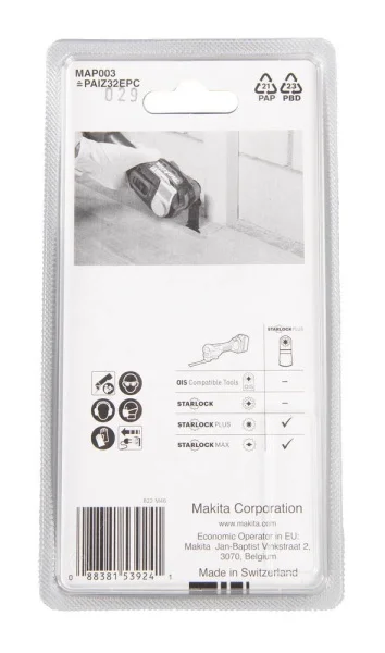 Makita lama per utensile multifunzione starlock plus 32x60 mm per legno b-66341 - dettaglio 3