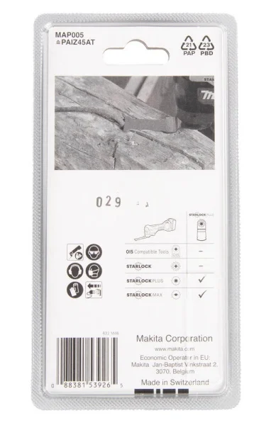 Makita lama per utensile multifunzione starlock plus 45x50 mm per metallo b-66363 - dettaglio 4