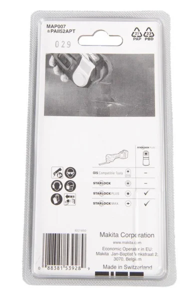 Makita lama per utensile multifunzione starlock plus 52x50 mm per multimateriale b-66385 - dettaglio 4