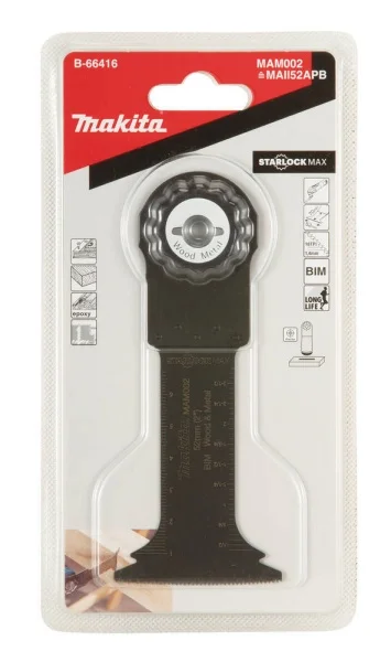 Makita lama per utensile multifunzione starlock max 52x70 mm per legno e metallo b-66416 - dettaglio 3