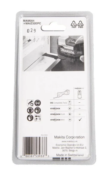 Makita lama per utensile multifunzione starlock max 32x80 mm per legno b-66438 - dettaglio 4