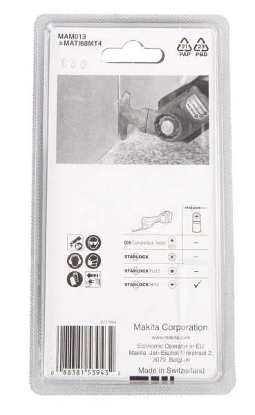 Makita lama abrasiva per utensile multifunzione starlock max 68x30 mm gr 40 b-66531 - dettaglio 4