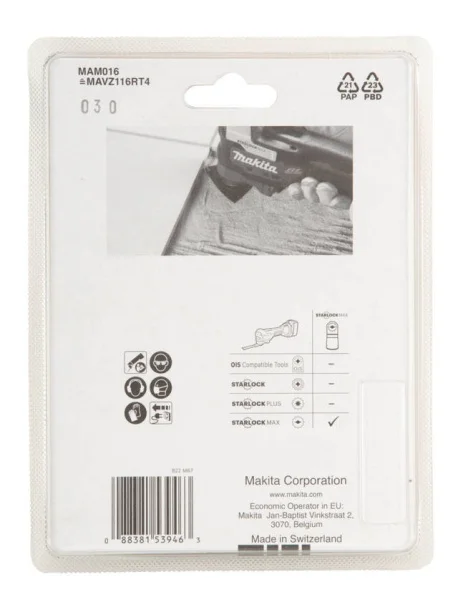 Makita platorello abrasivo starlock max 116 mm gr 40 b-66569 - dettaglio 4