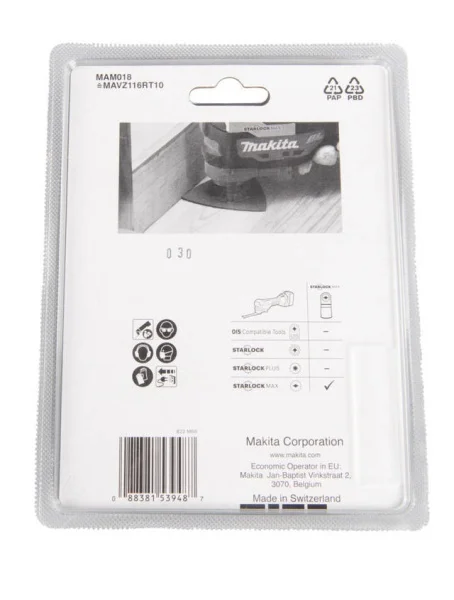 Makita platorello abrasivo starlock max 116 mm gr 100 b-66581 - dettaglio 3
