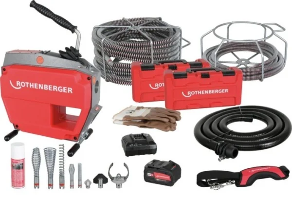 Rothenberger r600 varioclean macchina per disotturazione di tubi brushless a batteria 1000003346 - dettaglio 2
