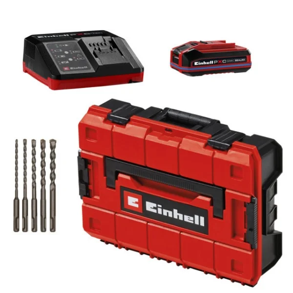 Einhell martello tassellatore 18 v pxc brushless sds-plus a batteria tp-hd 18/17-c li bl + 5 (1x3.0ah) 4514418 - dettaglio 2