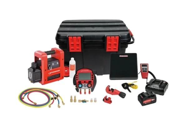 Rothenberger Rocaddy 120 R32 Set per vuoto e carica impianti digitale a batteria 1000003623 - 1000003623