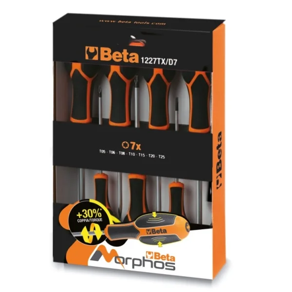 Beta serie giraviti morphos a profilo torx 7 pz. 1227tx/d7 012270207 - dettaglio 1
