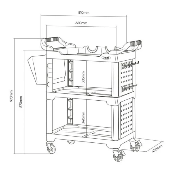 Jbm carrello con 3 vassoi 55000 - dettaglio 6