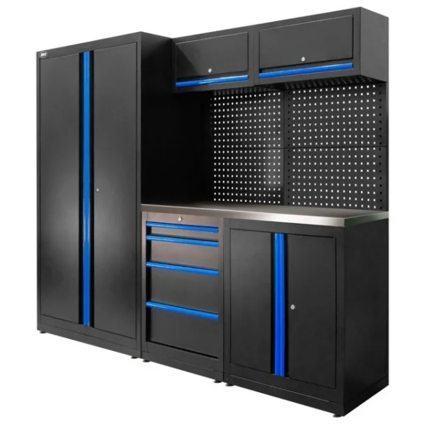 Jbm composizione arredo officina con piano acciaio inox serie595 - dettaglio 3