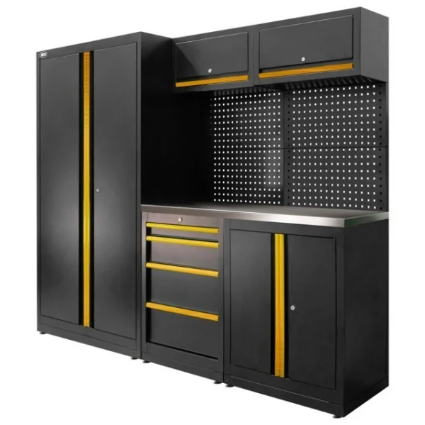 Jbm composizione arredo officina con piano acciaio inox serie595 - dettaglio 4
