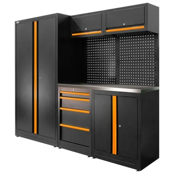 Jbm composizione arredo officina con piano acciaio inox serie595 - dettaglio 6