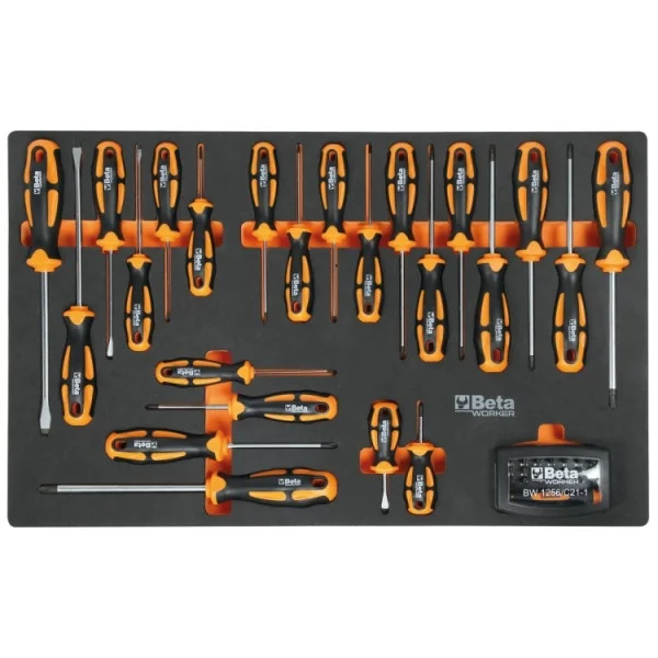 Beta banco completo con piano in legno 2,1 m con assortimento 89 pz. c58bc-w2,1/o-89ut 058000973 - dettaglio 2