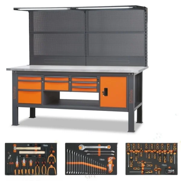 Beta Banco completo con piano 2,1 m e assortimento 89 Pz. C58BC-X2,1/O-89UT cod. 058000983 - 058000983