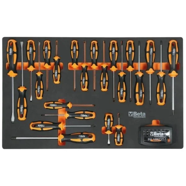 Beta banco completo con piano in legno 2,1 m con assortimento 89 pz. c58bc-x2,1/o-89ut 058000983 - dettaglio 2