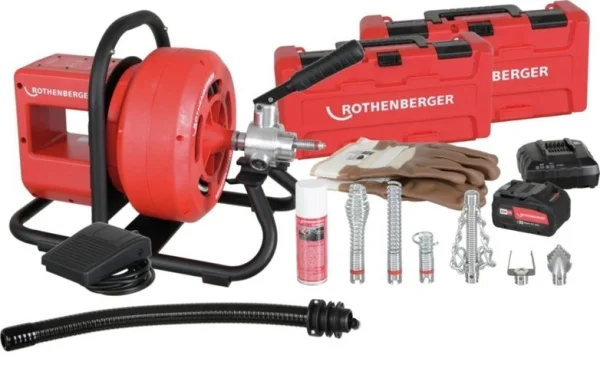 Rothenberger rodrum varioclean set disotturatrice a tamburo brushless a batteria cas 1000003348 - dettaglio 3