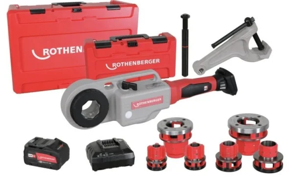 Rothenberger set filiera elettrica portatile a batteria cas 1/2"-2" supertronic 200 e 1000004985 - dettaglio 1