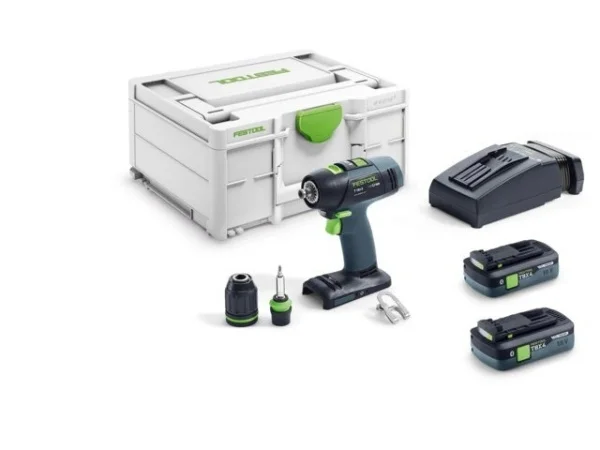 Festool t 18+3 tbx 4,0 i-plus trapano avvitatore brushless 18 v a batteria con valigetta e accessori 579370 - dettaglio 1