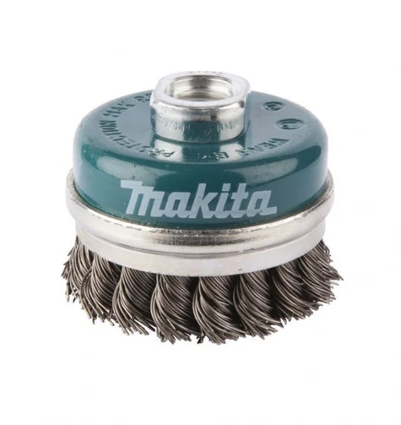 Makita Spazzola a tazza M14 in filo intrecciato per acciaio