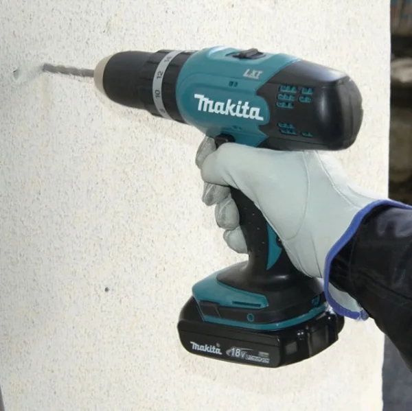 Makita DHP453RFJ Trapano avvitatore a percussione 18 V con due batterie - DHP453RFJ