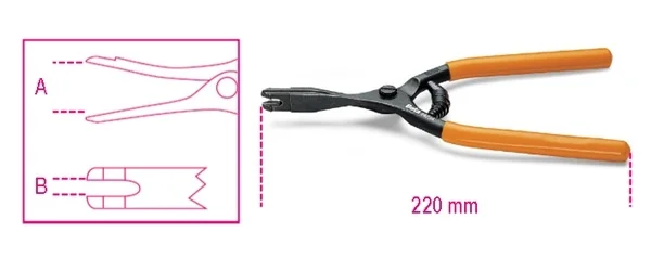 Pinza per cavo freno a mano beta 1471a - dettaglio 1